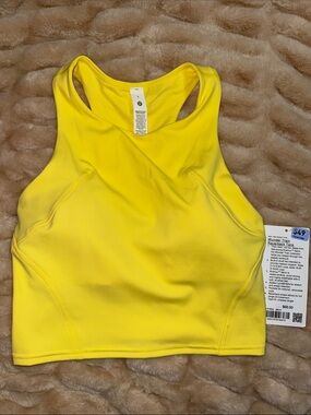Lululemon Bright Yellow Women's Racerback Crop Top